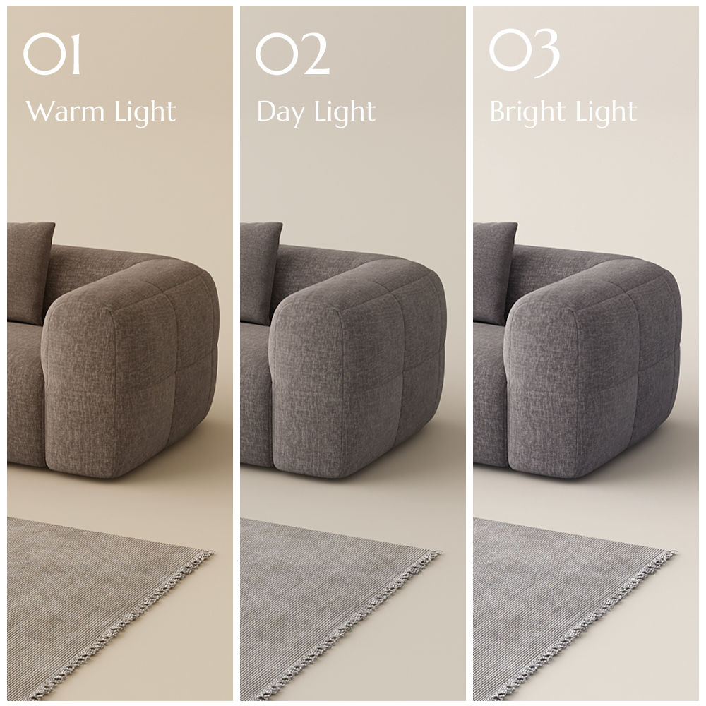 Modern Brown Chenille Sofa Set