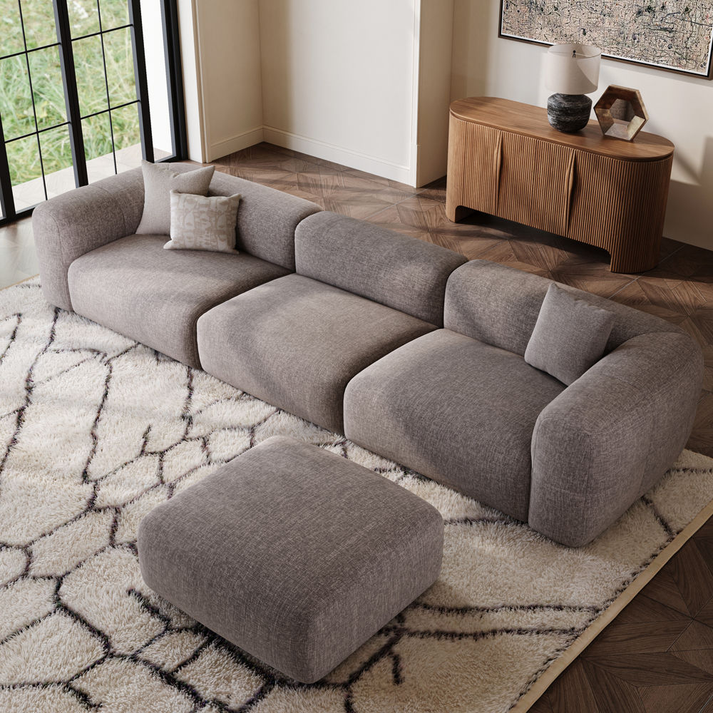 Home Theater Brown Chenille Sofas & Loveseats