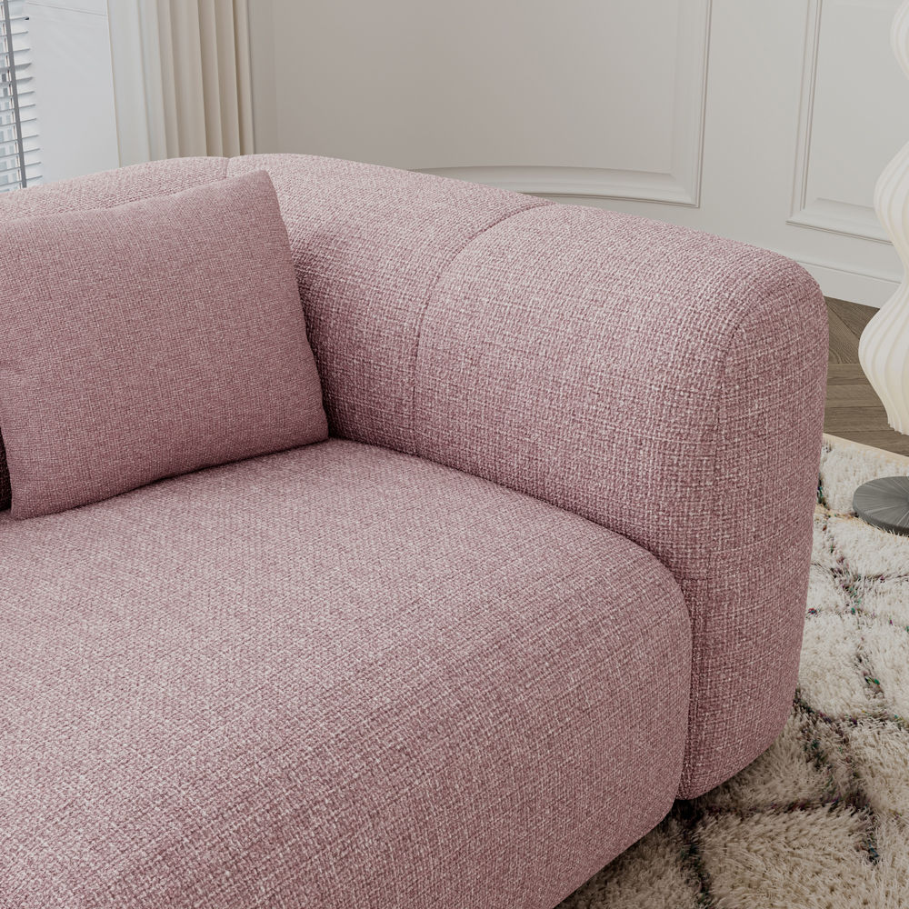 Home Theater Pink Chenille Sofas & Loveseats