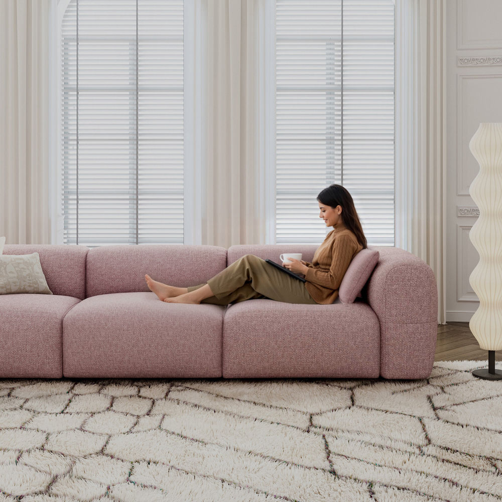 Sofas & Loveseats Pink Chenille Sofas & Loveseats