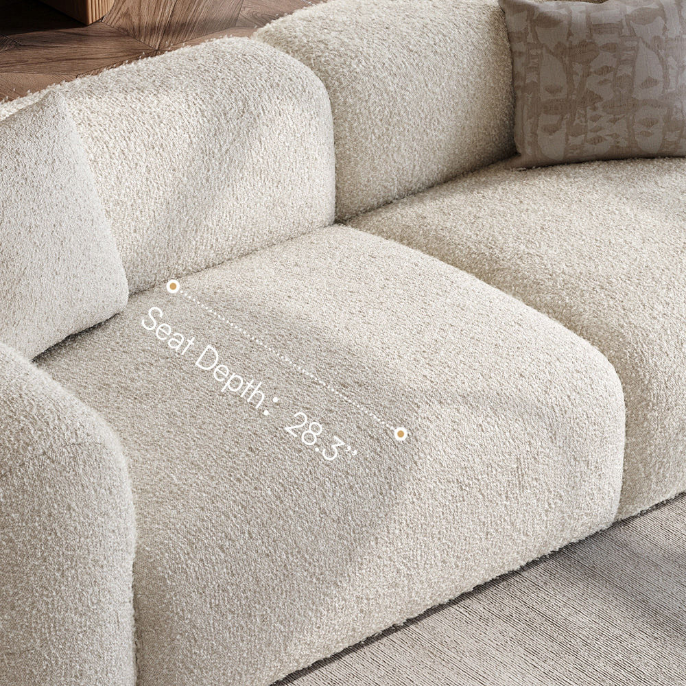 Soft Beige teddy fleece Sofas & Loveseats