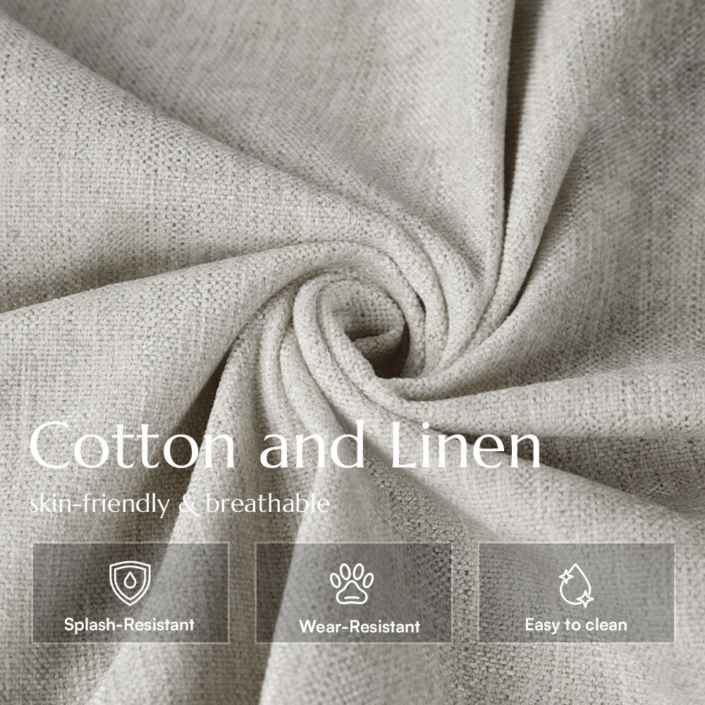 Cotton Beige Cotton and Linen Sofas & Loveseats