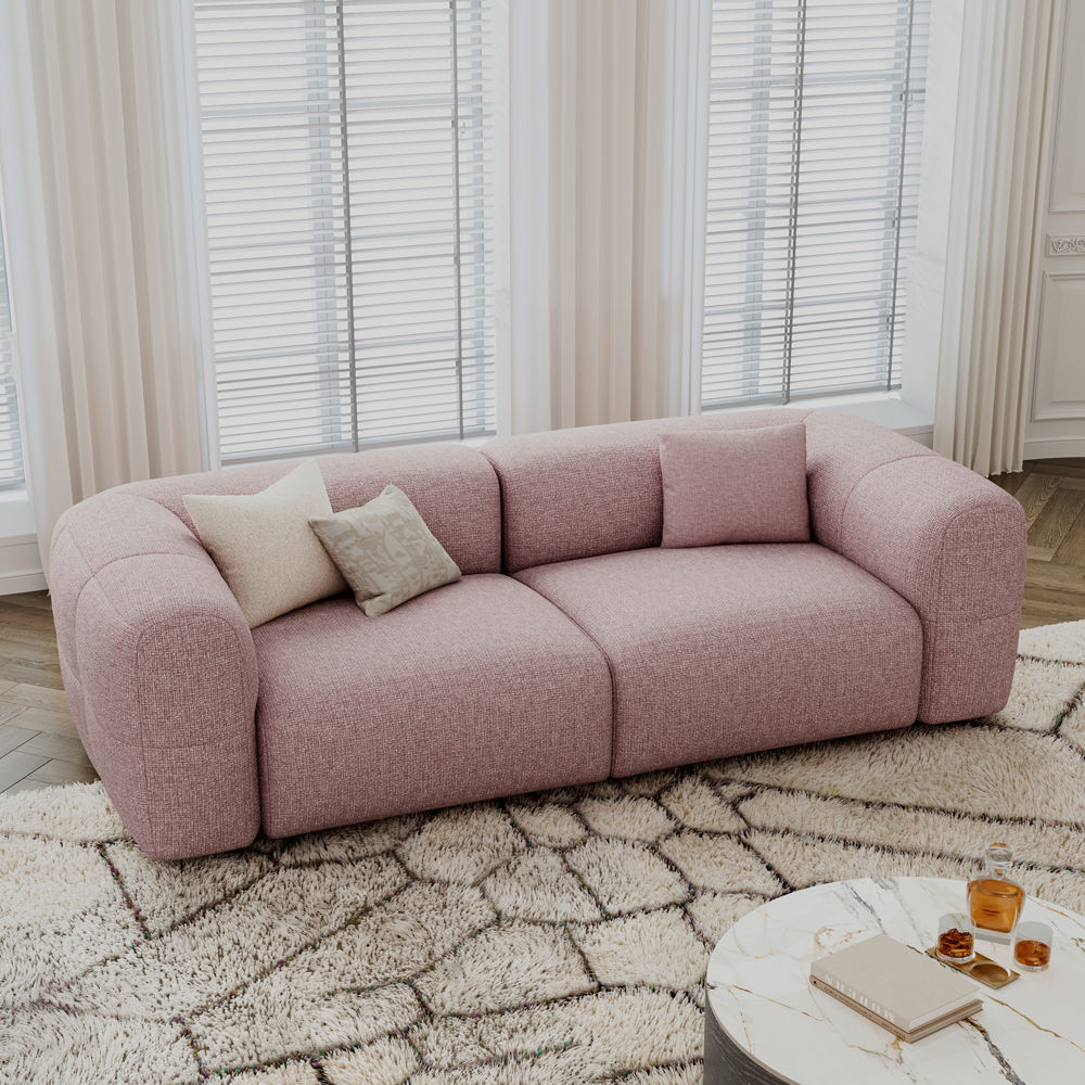 Vintage Pink Chenille Sofas & Loveseats