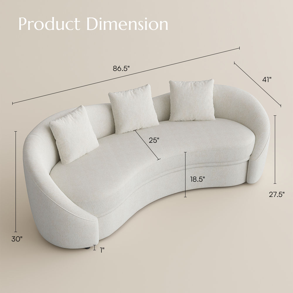 2-3 Seater Beige Cotton and Linen Sofas & Loveseats
