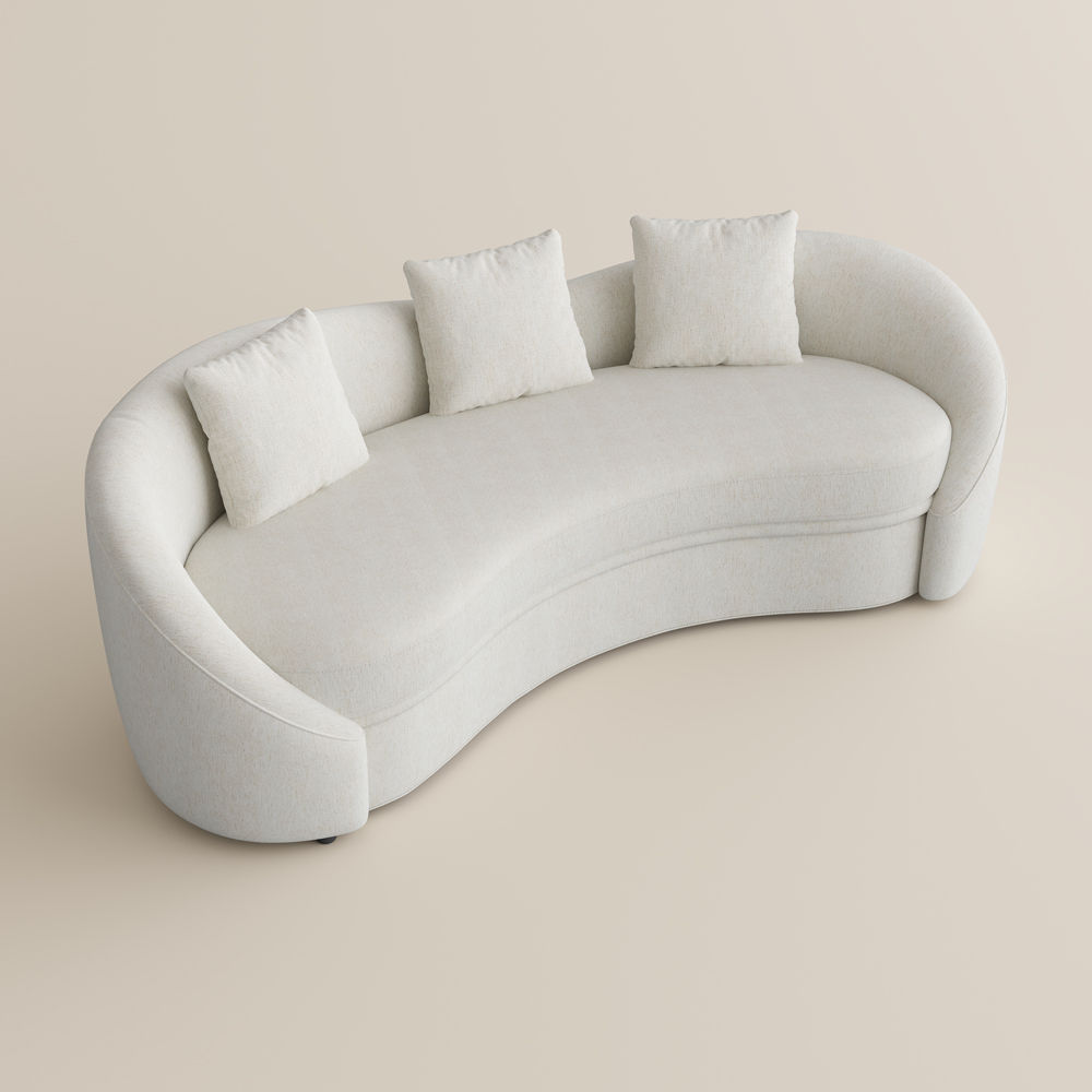 2 Seaters Beige Cotton and Linen Sofas & Loveseats