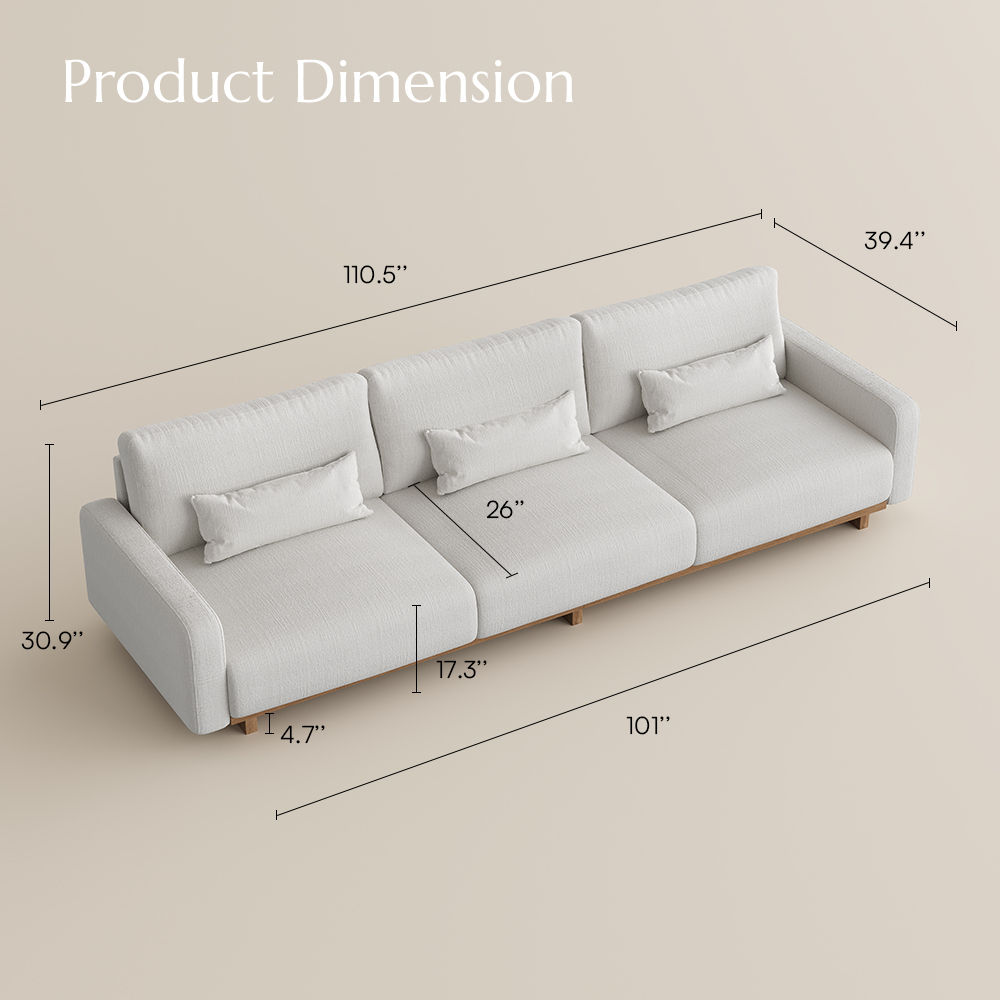 Relaxed Beige Chenille Sofas & Loveseats