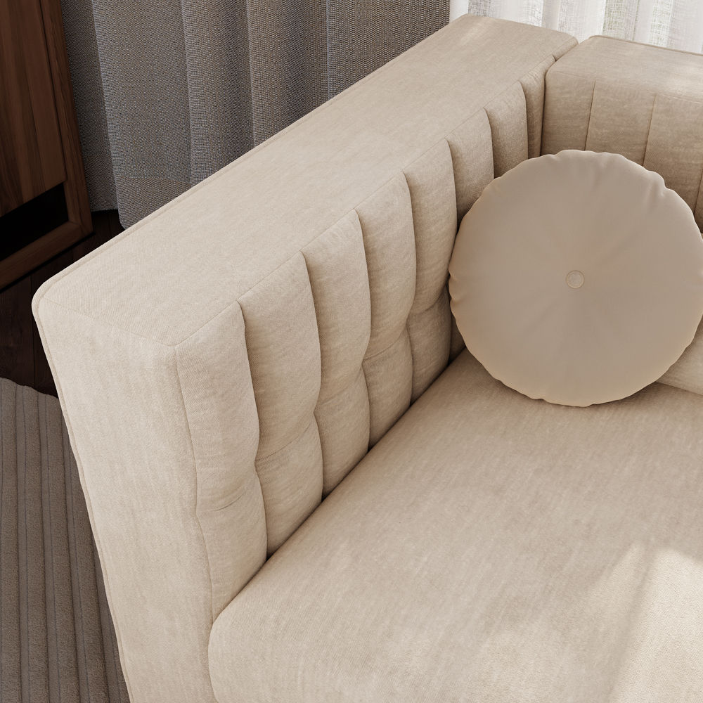 Home Theater Beige Velvet Sofas & Loveseats