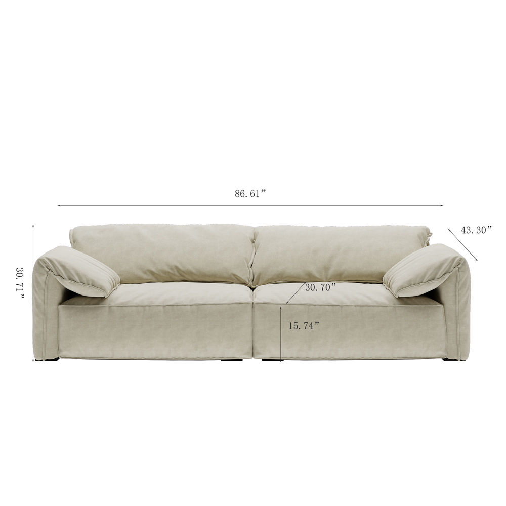 Beige Fabric Sofas & Loveseats