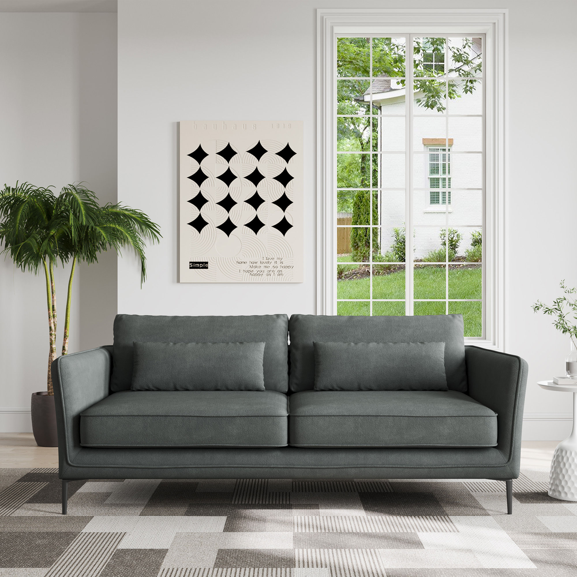 Fabric Dark Gray Fabric Sofas & Loveseats