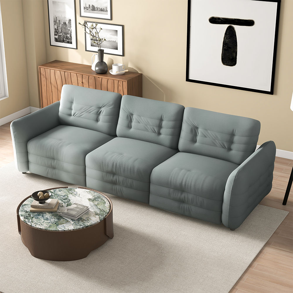 Leather Blue Microfiber Sofas & Loveseats