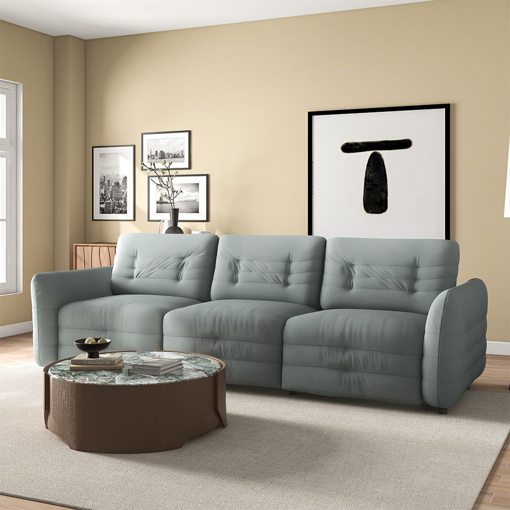 Partly Assemble Blue Microfiber Sofas & Loveseats