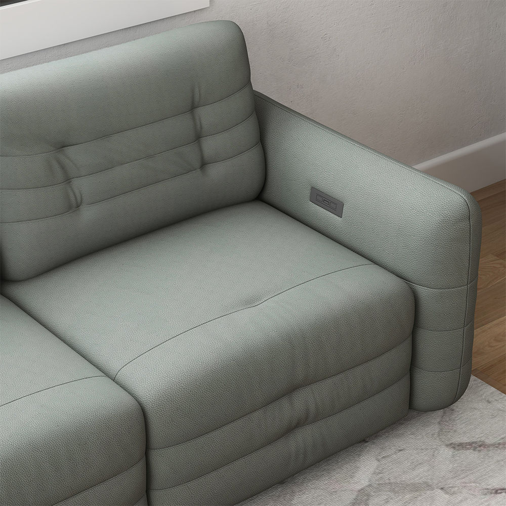 Partly Assemble Blue Microfiber Sofas & Loveseats
