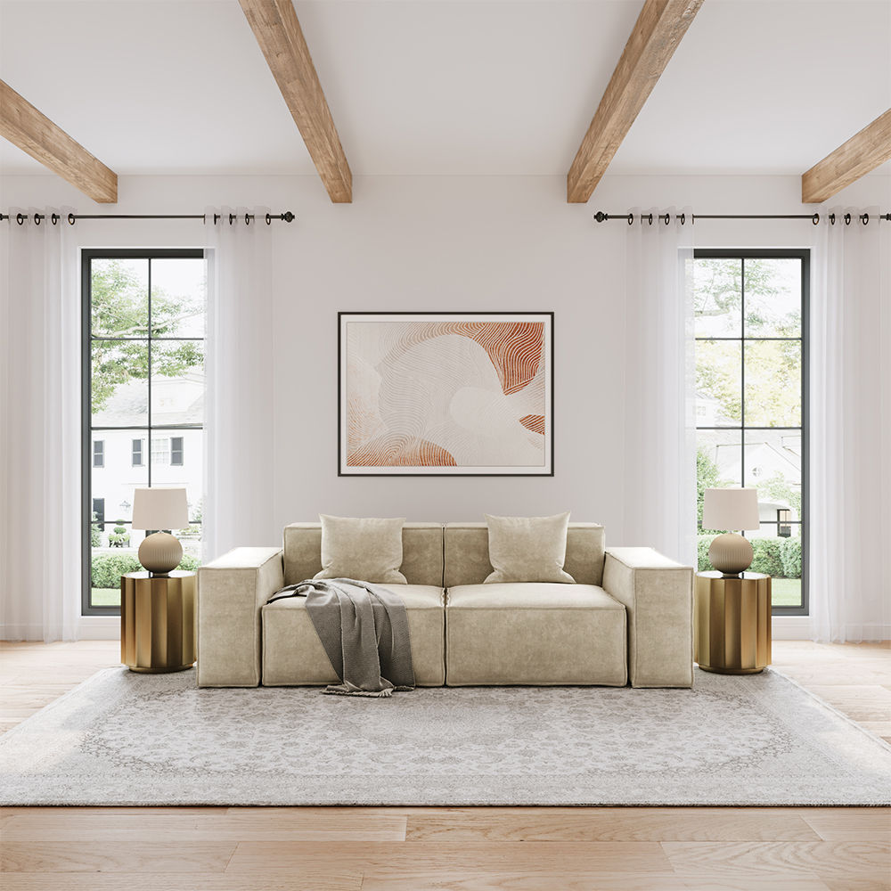 Beige Fabric Sofas & Loveseats