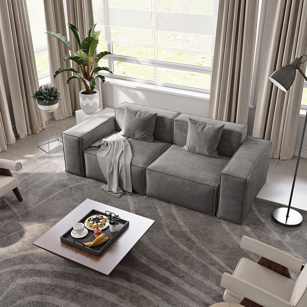 Dark Gray Fabric Sofas & Loveseats