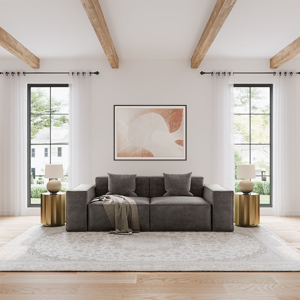 Dark Gray Fabric Sofas & Loveseats