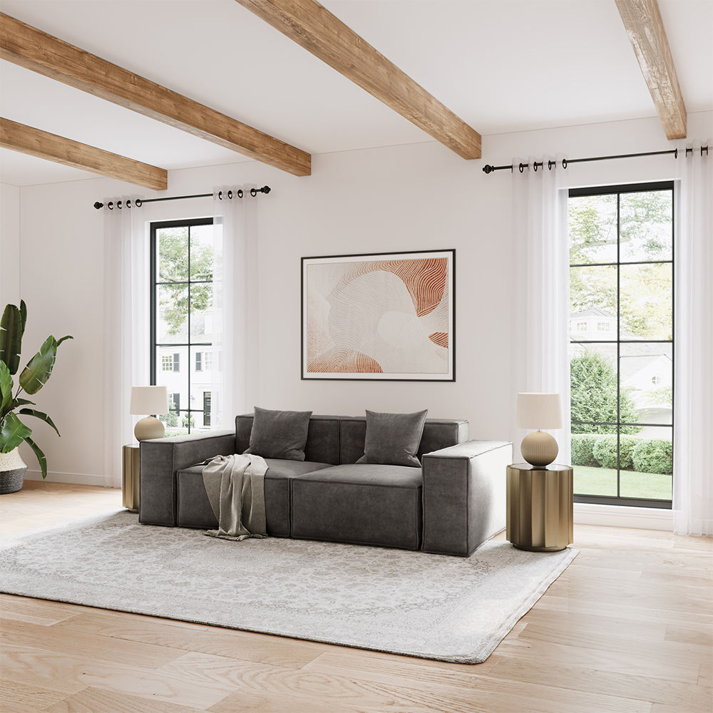 Dark Gray Fabric Sofas & Loveseats