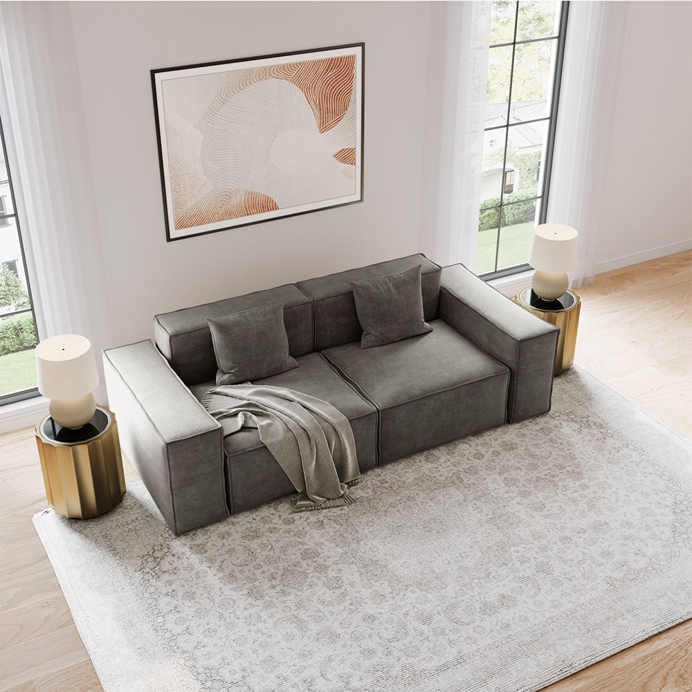 Dark Gray Fabric Sofas & Loveseats