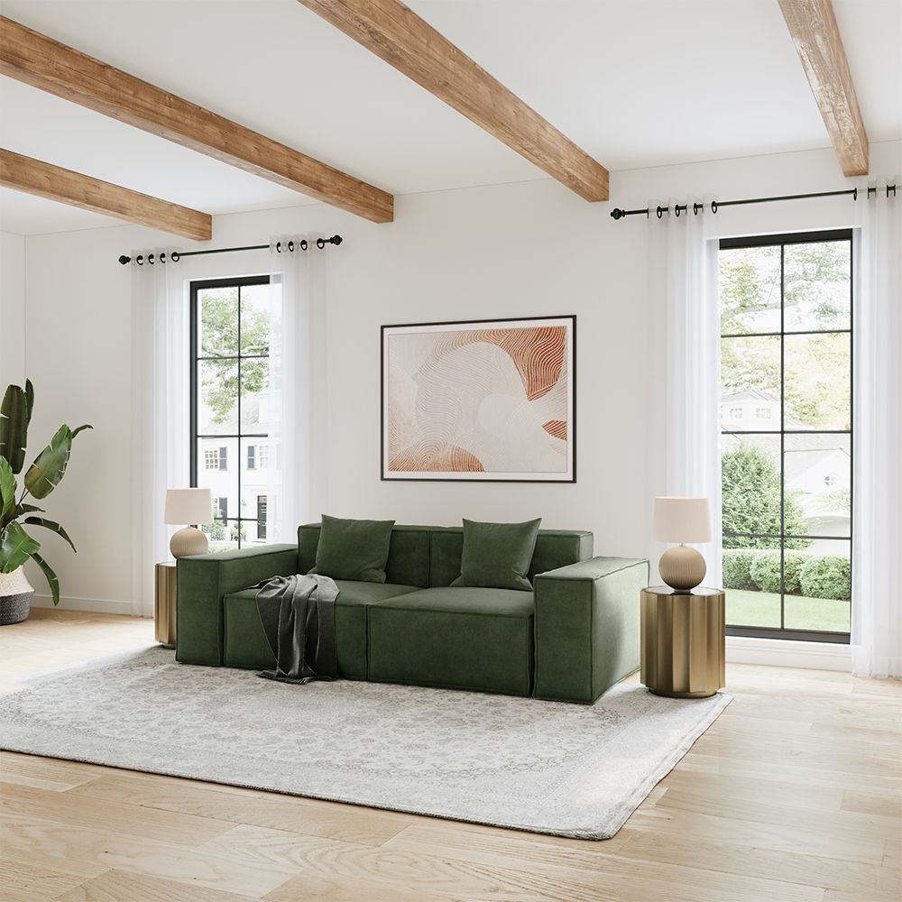 Green Fabric Sofas & Loveseats