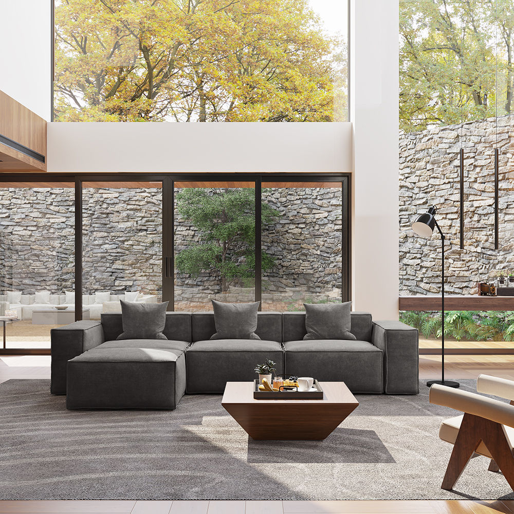 Dark Gray Fabric Sofas & Loveseats