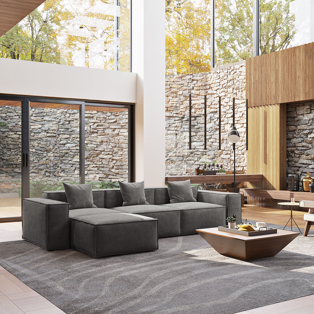 Dark Gray Fabric Sofas & Loveseats