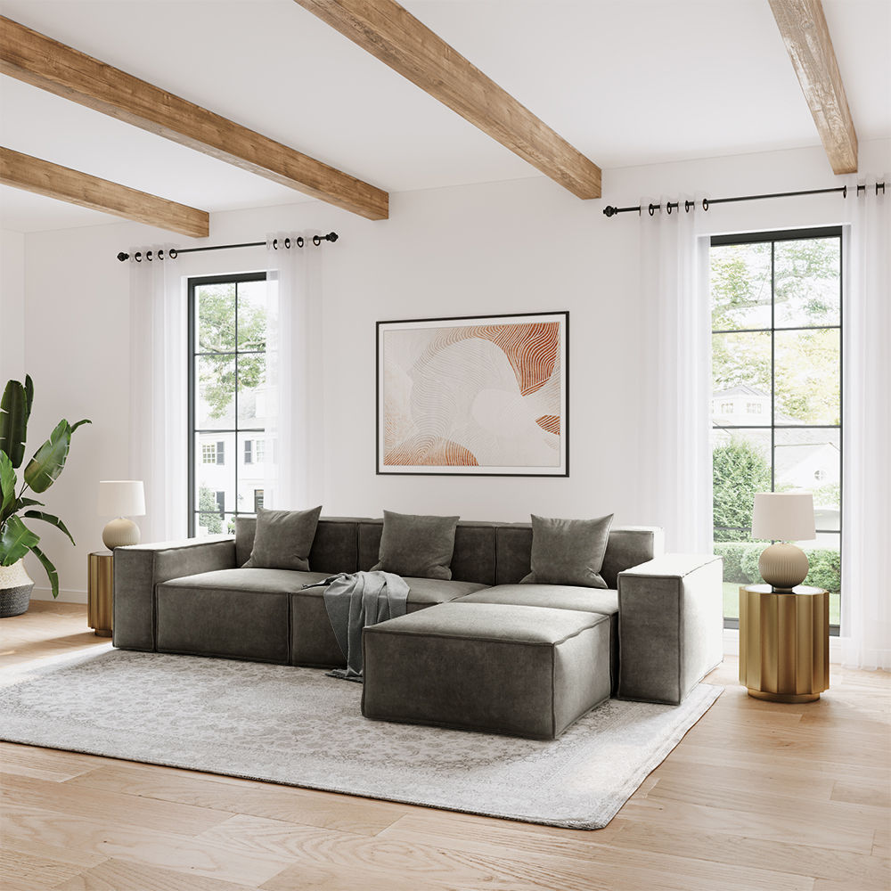 Dark Gray Fabric Sofas & Loveseats