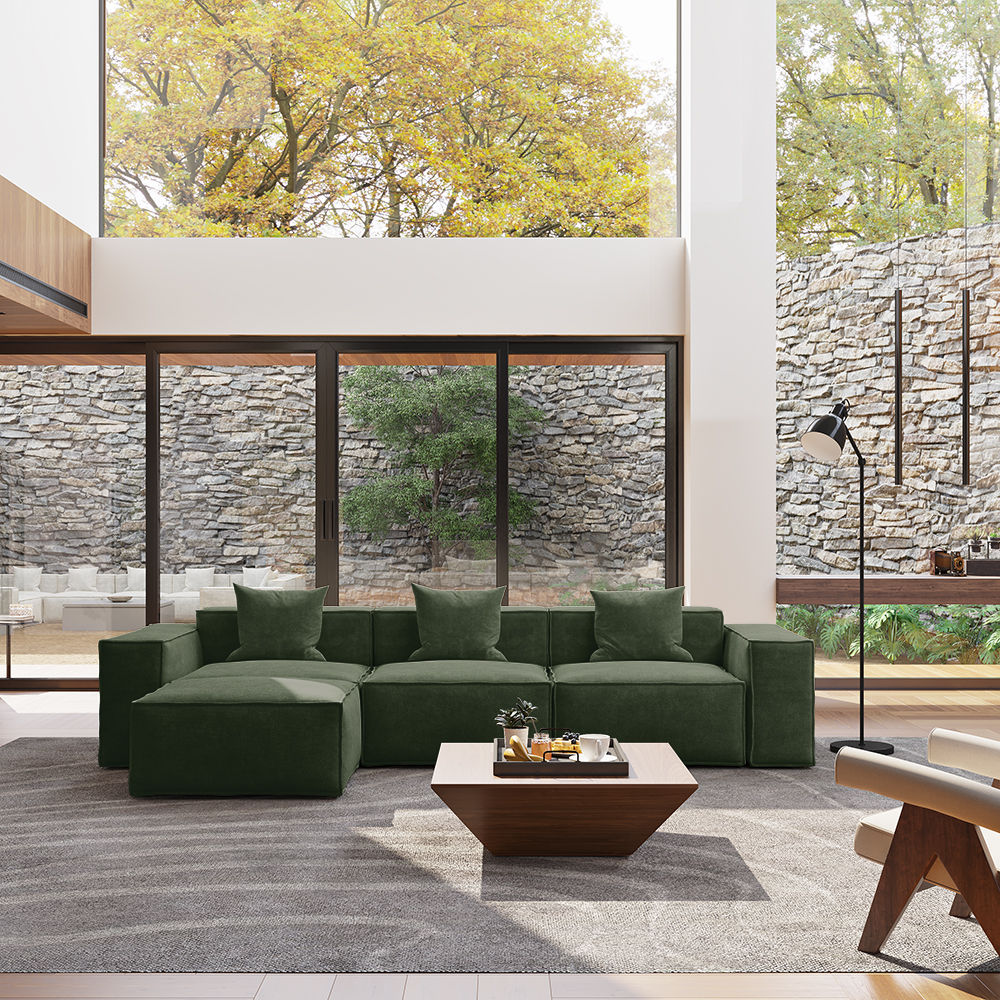 Green Fabric Sofas & Loveseats