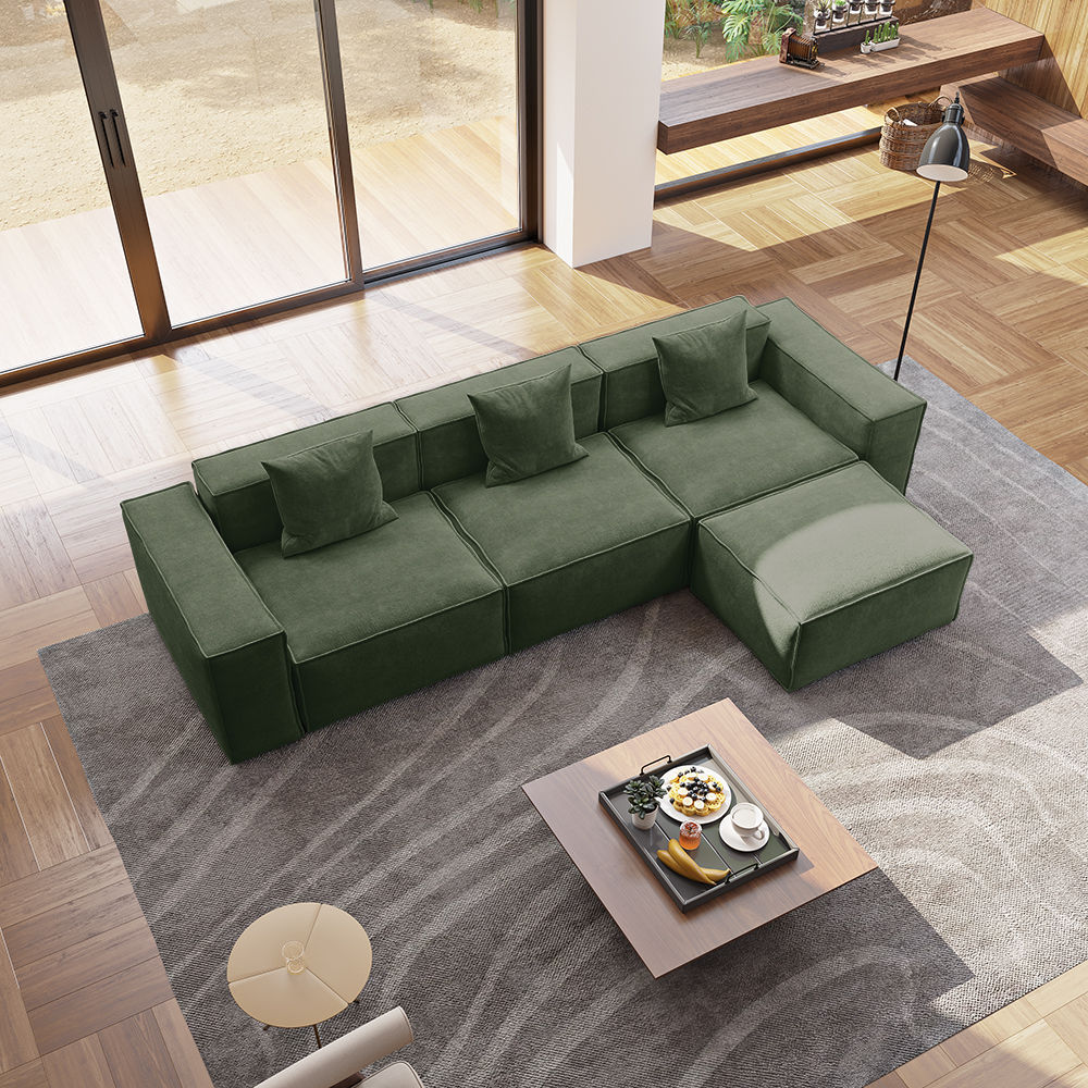 Green Fabric Sofas & Loveseats