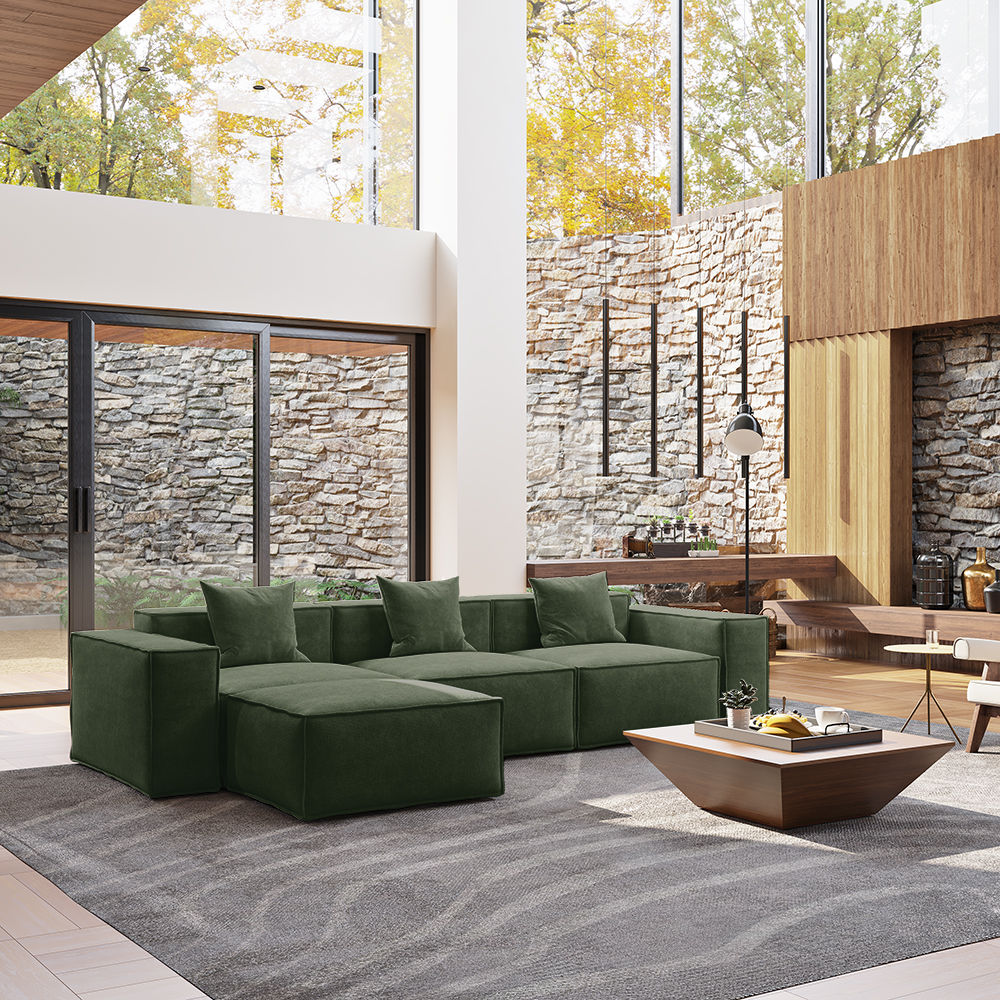 Green Fabric Sofas & Loveseats