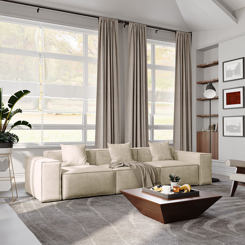 Beige Fabric Sofas & Loveseats