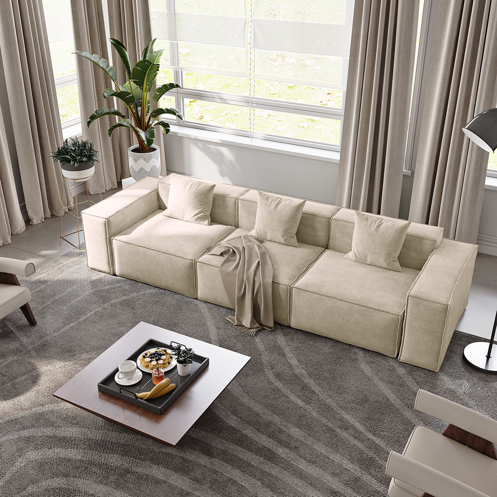 Beige Fabric Sofas & Loveseats