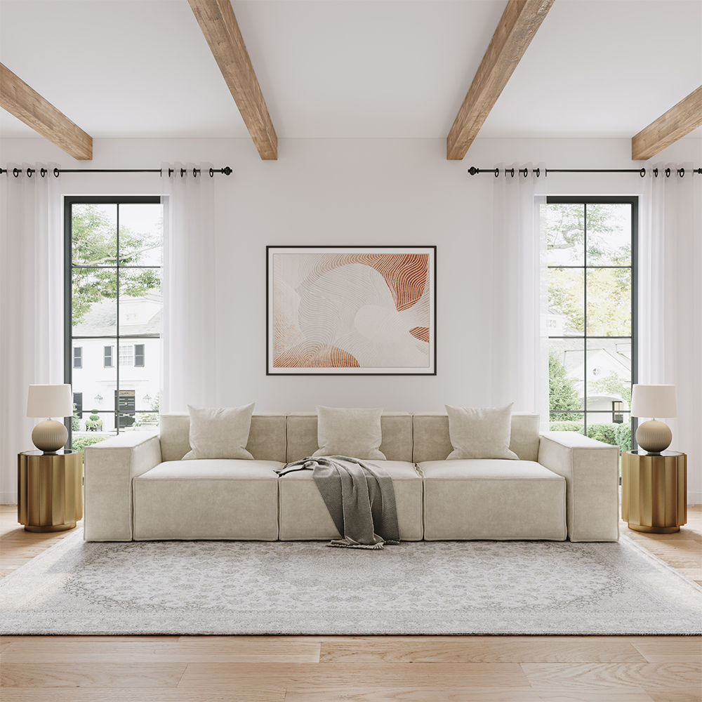 Beige Fabric Sofas & Loveseats