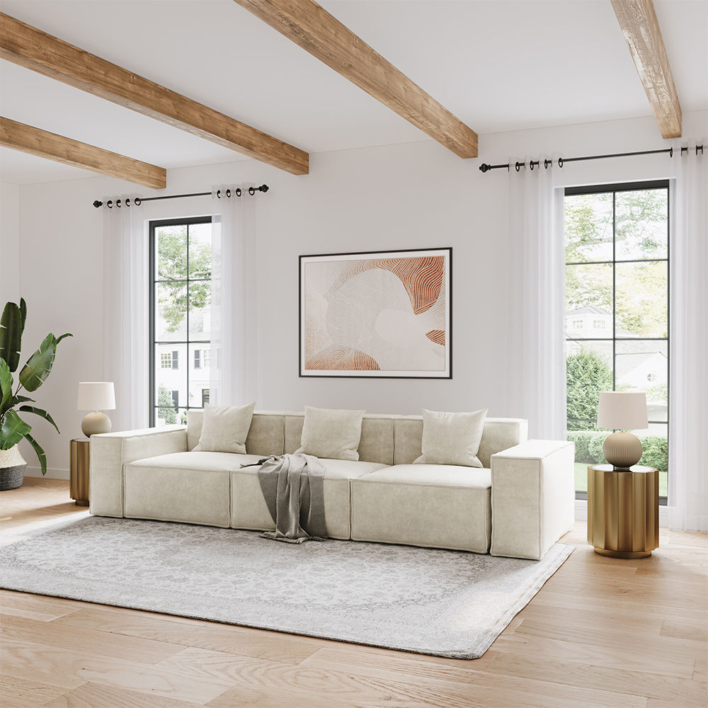 Beige Fabric Sofas & Loveseats