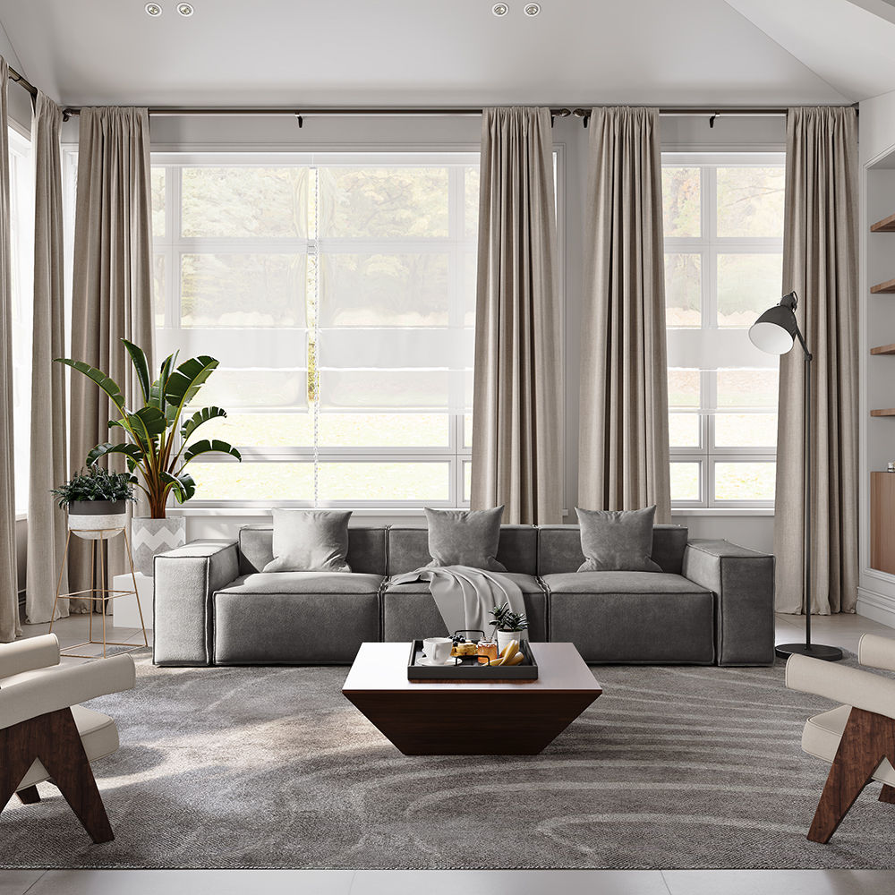 Dark Gray Fabric Sofas & Loveseats
