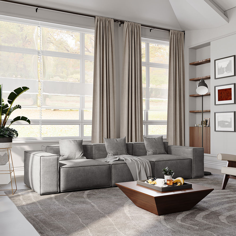 Dark Gray Fabric Sofas & Loveseats