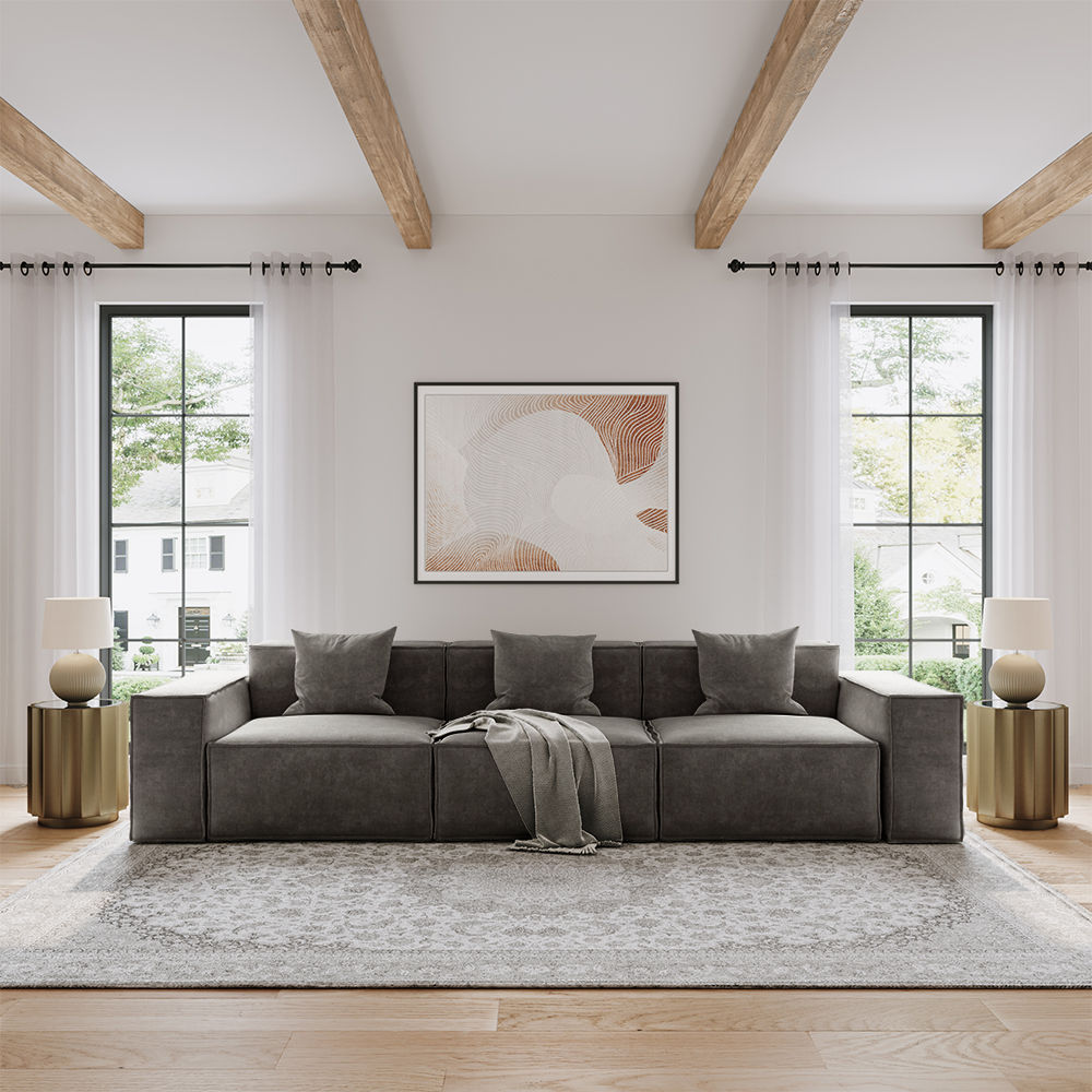 Dark Gray Fabric Sofas & Loveseats