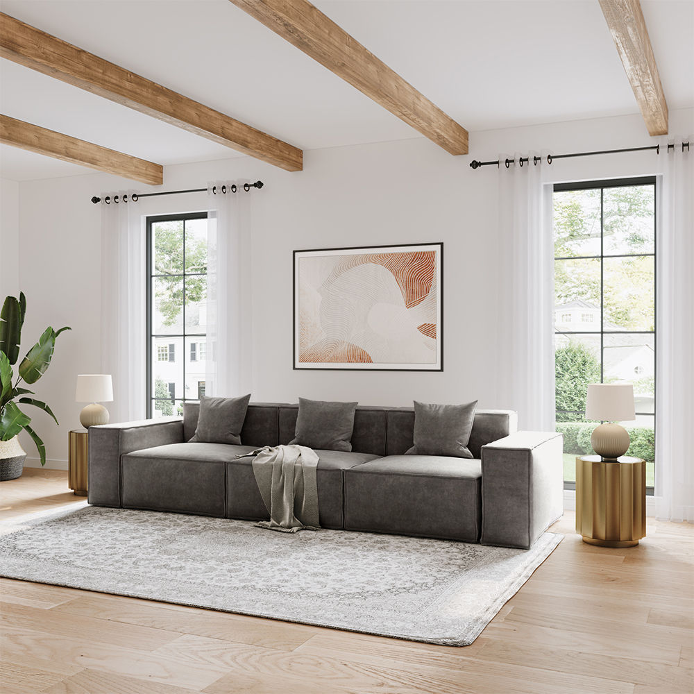 Dark Gray Fabric Sofas & Loveseats