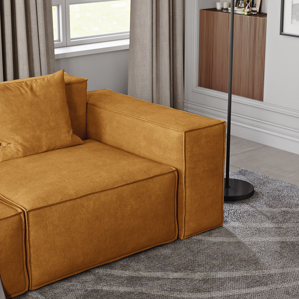 Yellow Fabric Sofas & Loveseats