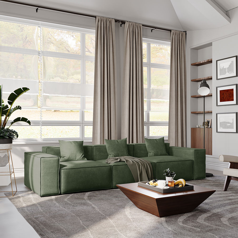Green Fabric Sofas & Loveseats