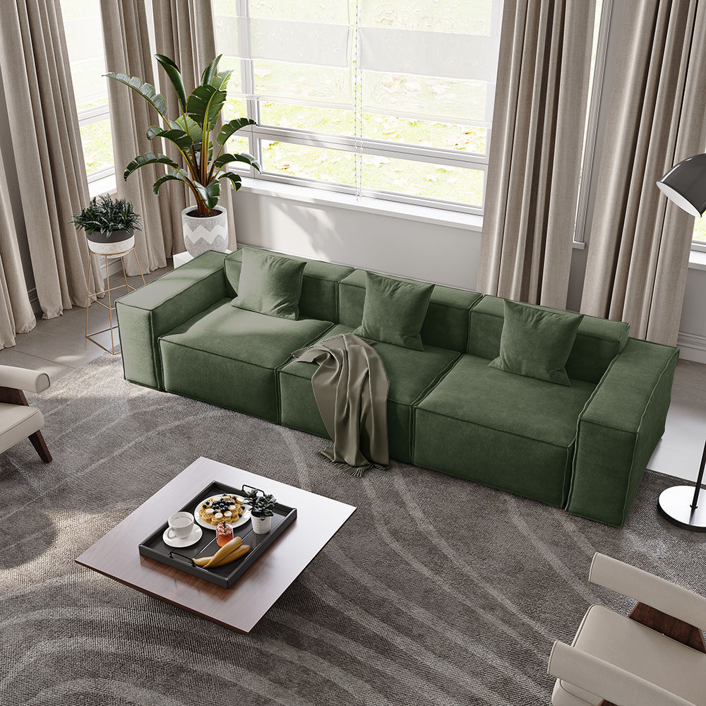 Green Fabric Sofas & Loveseats