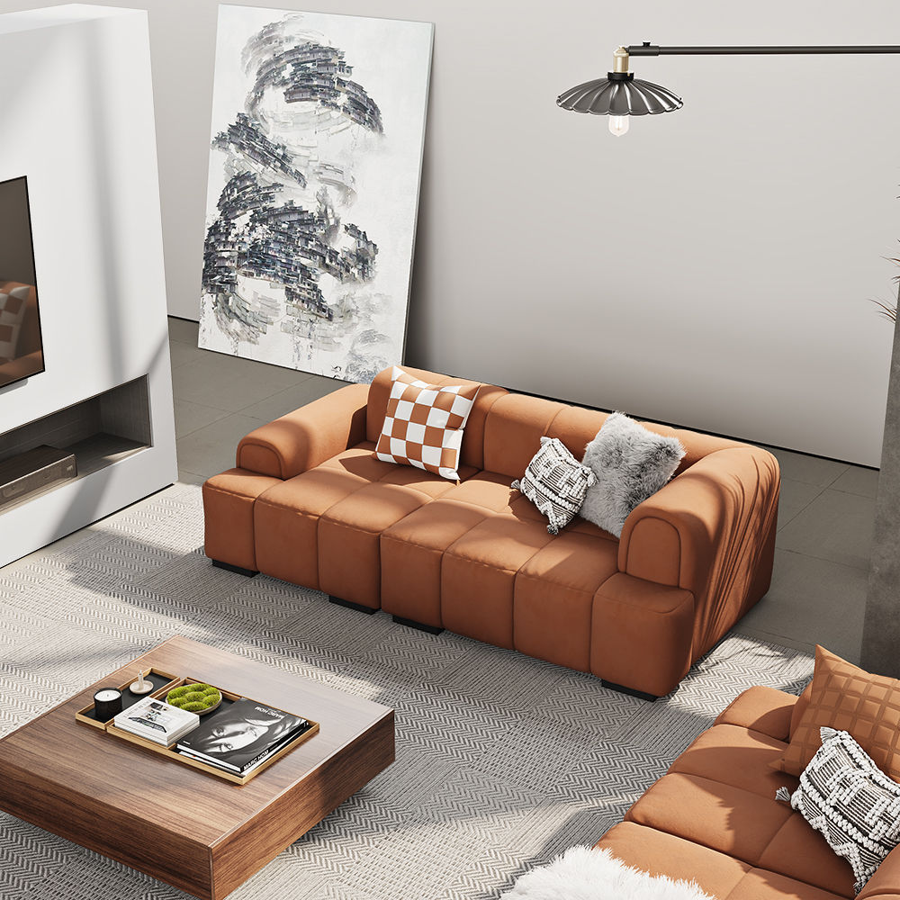 Brown Fabric Sofas & Loveseats