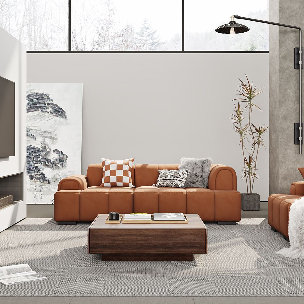 Brown Fabric Sofas & Loveseats