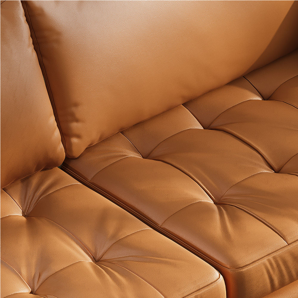 Modern Orange Leather Sofas & Loveseats