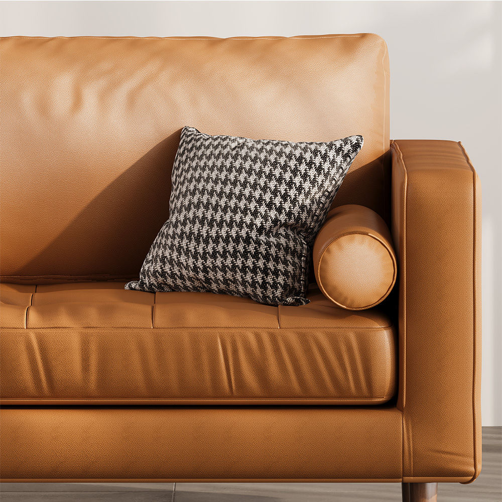 Modern Orange Leather Sofas & Loveseats