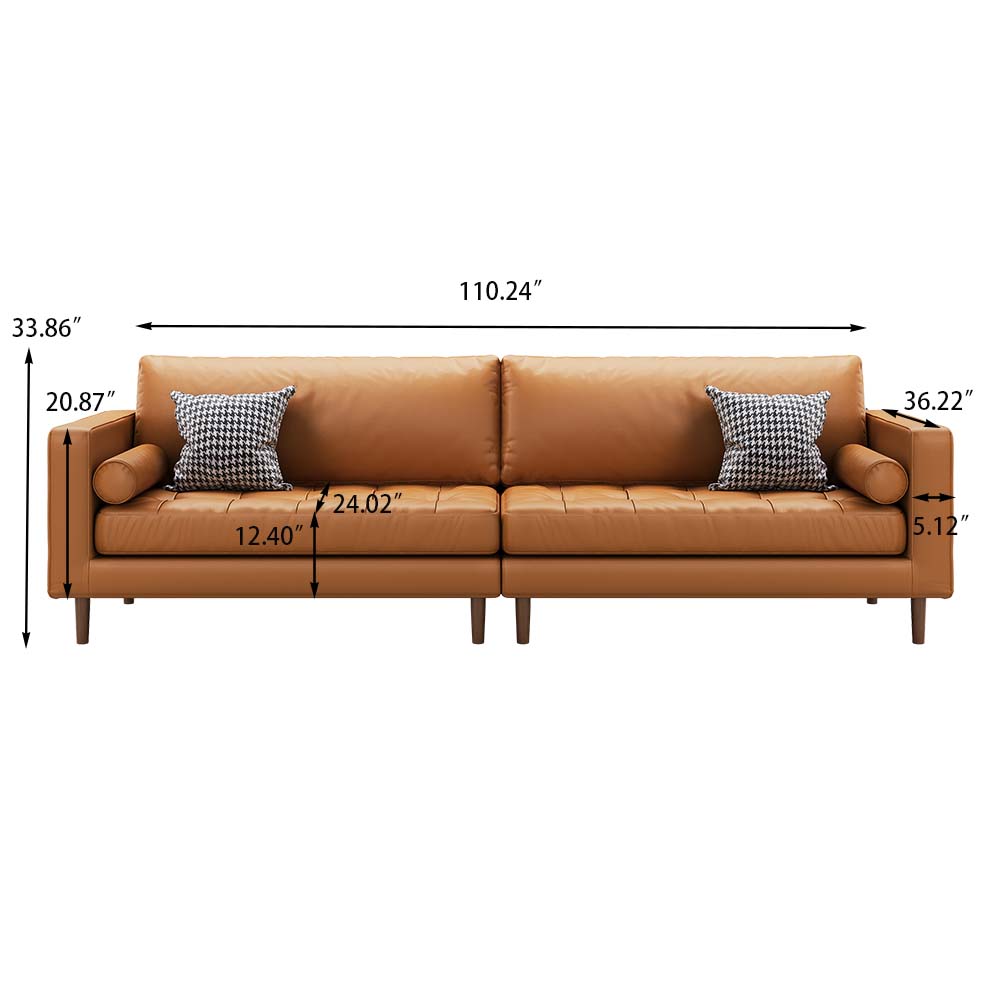 Leather Orange Leather Sofas & Loveseats