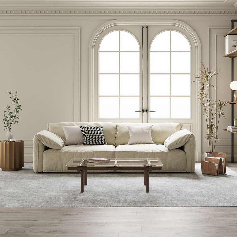 Beige Fabric Sofas & Loveseats