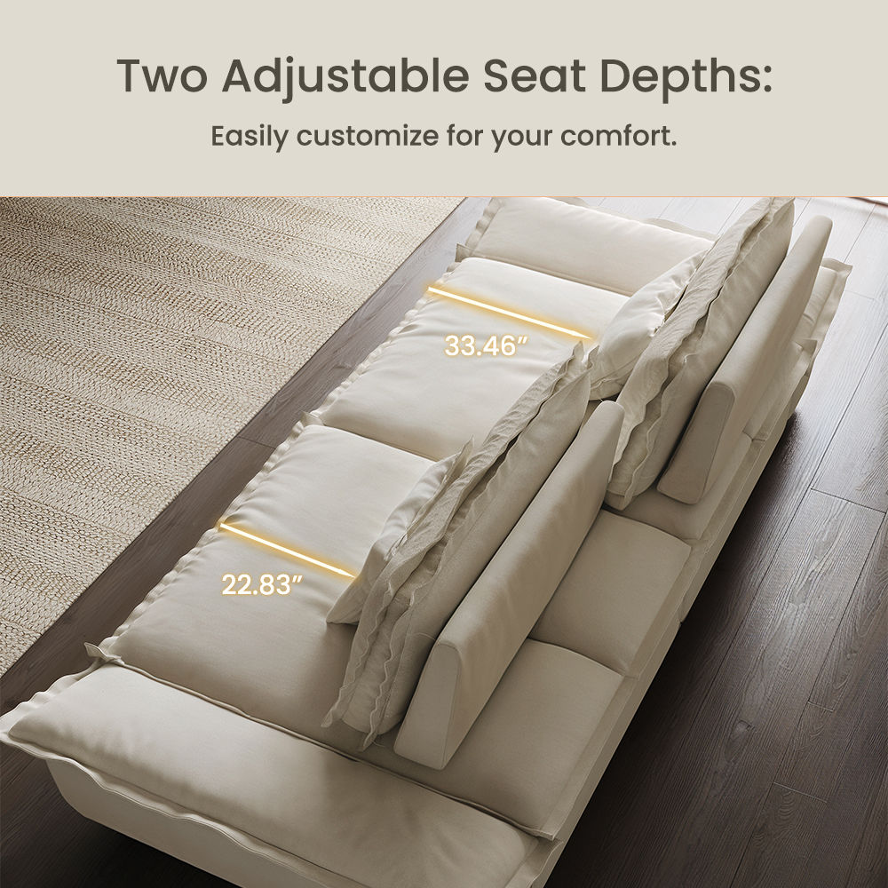 Beige Suede Fabric Sofas & Loveseats