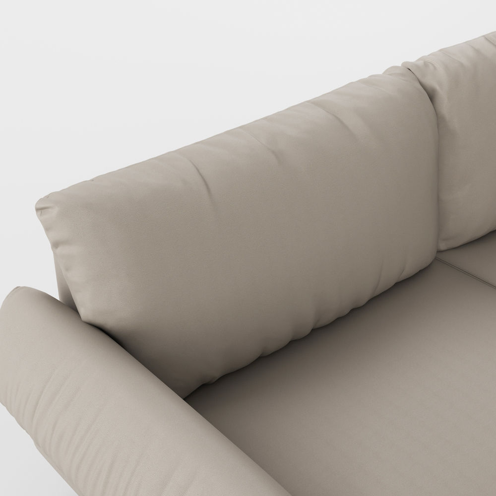 Metal Leg Beige Fabric Sofas & Loveseats
