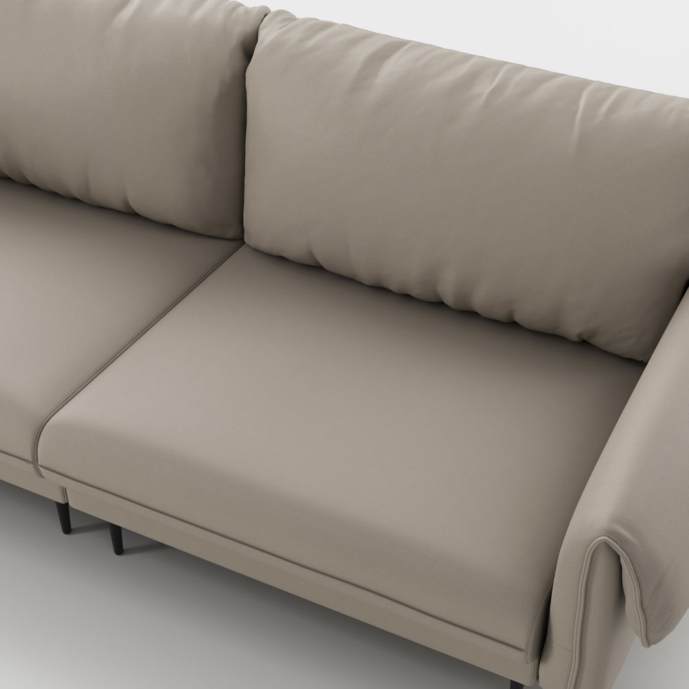 Partly Assemble Beige Fabric Sofas & Loveseats