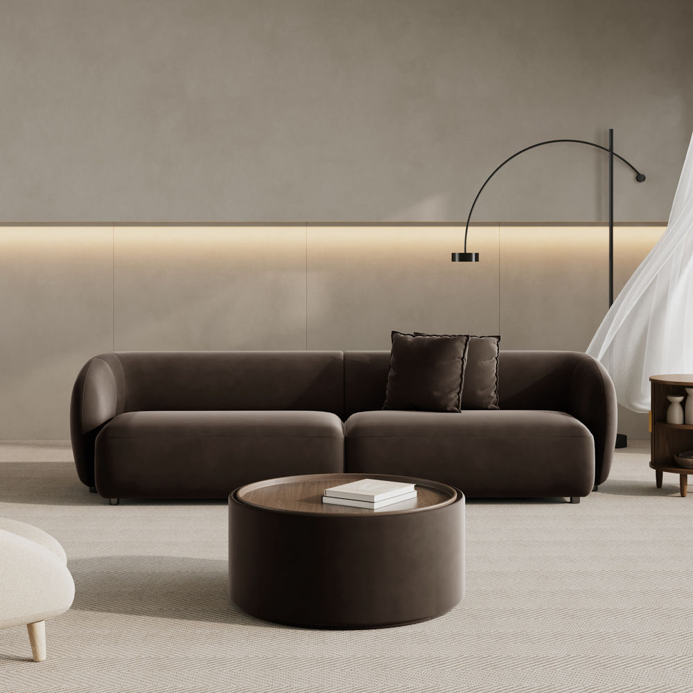Brown Flannelette Sofas & Loveseats