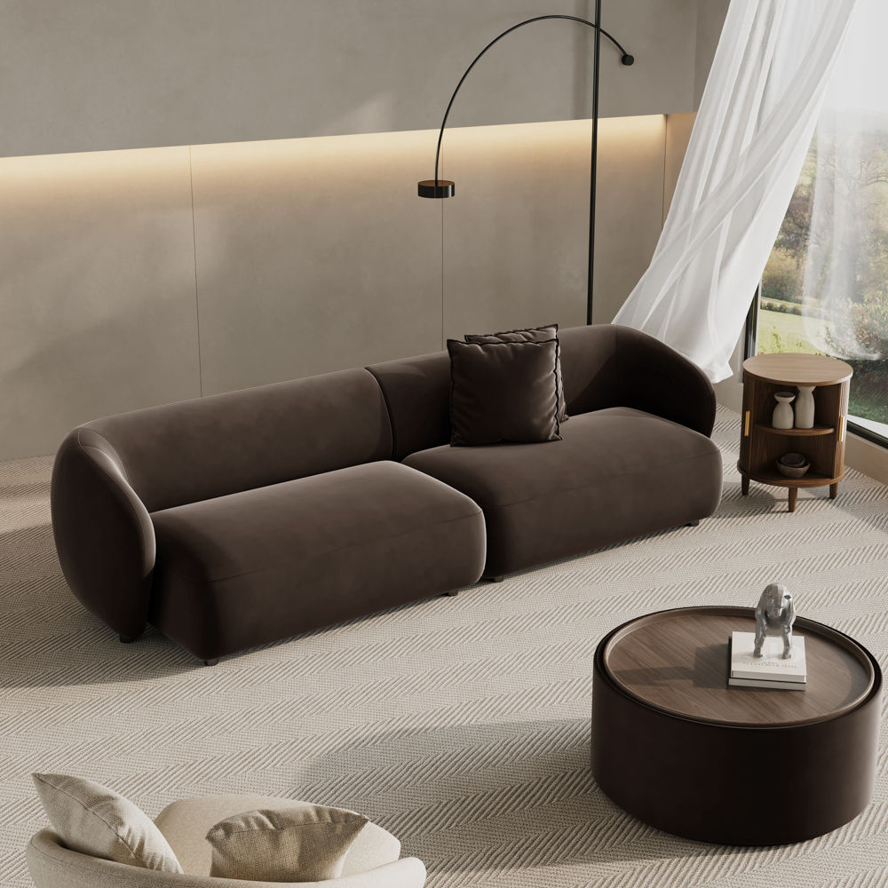 Brown Flannelette Sofas & Loveseats